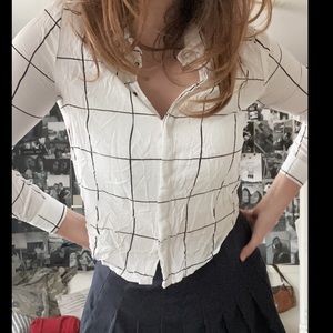 MNG 90’s linen button up top